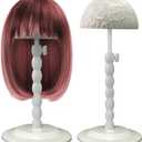 Wig Stand, 1pc Adjustable Wig Holder With Lace, White Non-Slip Wig Head Stand For Styling Drying Display