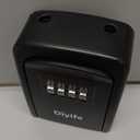 Key Lock Box, [New Version] Diyife Lock Box for House Key, Portable Lockbox for Keys, 4 Digit Combination Key Safe Storage, Waterproof Key Lock Box Wall Mounted for Outdoor Home Garage Office, Black (1 Pack)