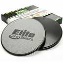 Elite Sportz Equipment Core Sliders, Exercise Gliding Discs for Strengthening, Dual Sided Gliders for Carpet & Hardwood Floors, Strength Training Equipment