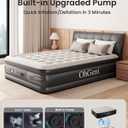 OhGeni Air Mattress Queen with Built in Pump, Inflatable Mattress Blow Up Mattress 18 Raised Comfort,Upgraded Surface Portable Bed, Air Bed for Home, Guest, Camping, Colchone Inflable, 650 lbs
