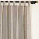 Gauze Striped Curtains, Boho Linen Gauze Tab Top Hanging Curtains Light Filtering Door Window Treatment 2 Panel Curtain Drapes for Living Room Home Décor Maroon on Beige (72"x42" Each Panel)