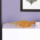 Crocodile Figurine Gold Clear Acrylic Alligator Statue Crystal Finish, Animal Statues Home Decor Alligator Souvenir, for Office Coffee Table TV Cabinet Entrance Luxury High End Christmas Decoration