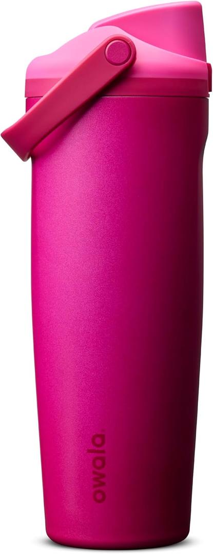 Owala FreeSip Sway Insulated Stainless Steel Water Bottle with Two-Way Spout, Built-In Straw and Bucket Handle, Made for Travel, School, and Sports, 30oz, BPA Free, Leak Proof, Read My Lips