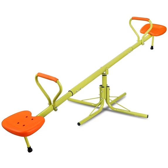 ZenSports Outdoor Home Kids Seesaw Swivel Teeter Totter - 360° Rotation Rotating Safe