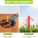 2 x Outdoor Indoor Rubber Horseshoes Set - Win SPORTS Includes 4 Horseshoes,2 Pegs,2 Rubber Mats,2 Red Plastic dowels,Beach Games Perfect for Tailgating,Camping,Backyard,Fun for Kids Adults