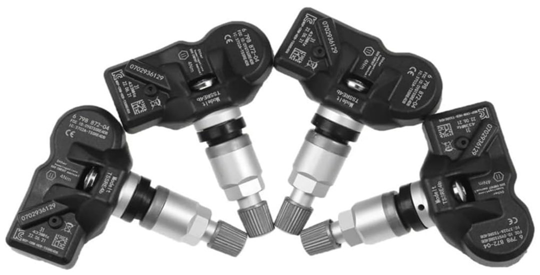 TPMS Sensor Multi-Protocol Tire Pressure Sensors Fit for BMW 315MHz & 433MHz Snap-in Tire Pressure Monitoring System Replace 36236781847 36236779490 36106877934 RDE008 4 Pack
