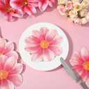 200 Pcs Flower Shaped Napkins, Disposable Floral Paper Napkins Pink 11.4 Inch 2 Ply Decorative Tableware for Wedding Bridal Baby Shower Spring Birthday Dinner Party