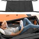for Jeep Sunshade Hammock Roof Top - Fit for Jeep Wrangler YJ/TJ/JK/JL (1987-2024) & Gladiator JT, 2-Door & 4-Door Mesh Shade Cover UV Protection & Quick-Install Design Black