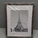 upsimples 11x14 Picture Frame, Display Pictures 8x10 with Mat or 11 x 14 Without, Wall Hanging Photo Frames, Brown, 1 Pack