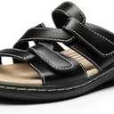 DREAM PAIRS Womens Slides Arch Support Slip on Flat Sandals Comfort Plantar Fasciitis Soft Cushion Slippers With Adjustable Straps Size 11