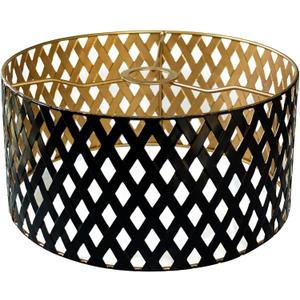 Metal Drum Lampshade, Unique Moroccan Iron Lamp Shades 11.81"x7.08",Hollow out Lamp Shade Replacement shades for Floor Light Table Lamp, Wall Lamp Shade(Rhombus Hole)
