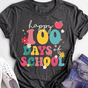 100 Days To School T-Shirt, Gray Small