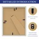 An&He 8x10 Picture Frame, Wooden Photo Frame with Tempered Glass for Home Decoration Gray Wood