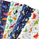 Titiweet Dinosaur Wrapping Paper for Boys Girls Kids - Dinosaur Gift Wrap, 12 Sheets Dino Wrapping Paper for Christmas Birthday Holiday, 20 x 28 Inches Per Sheet