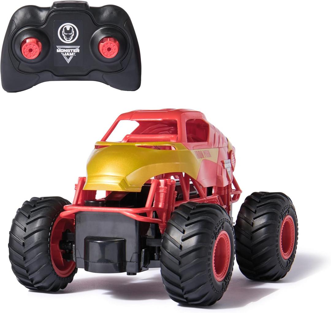 Monster Jam, Marvel Iron Man RC Monster Truck, 1:24 Scale, Kids Toys for Boys and Girls Ages 4 and Up