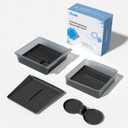 Center Console Organizer for Tesla Model Y Juniper Accessories 2026 2025 & Tesla Model 3 Highland Accessories [Durable PC + Silent Silicone Liner] Armrest Storage Tray Wireless Charging Pad Cup Holder