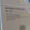Frameless Pivot Shower Door 34.8-36" W X 72" H, 1/4" (6mm) Clear SGCC Tempered Glass, Hinged Pivot Swing Shower Door, Reversible Installation, Easy to Clean, Matte Black