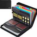 Hontom Accordion File Organizer,13 Pockets Fireproof Document Organizer with Multicolored Pockets, Business Safe Storage Folder Zipper for Documents and F61NCYXEFF02V