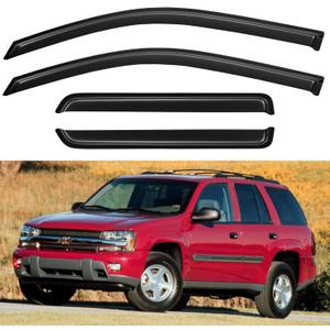 Window Visors Rain Guards for 2002-2009 Chevy Trailblazer, Out-Channel Window Vent Wind Deflectors Visors Shades for 2006-2009 Trailblazer SS