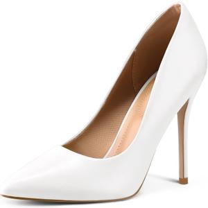 mysoft Women's High Heels Pumps Closed Pointed Toe Stiletto 4IN Heels Dress Wedding Shoes, Size 6