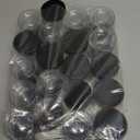 20Pcs 4oz Plastic Slime Containers with Black Lids,Round Refillable Travel Storage Sealed Jars Clear Wide Mouth Container for Candy,Food Storage,Makeup,Cosmetics,Lotions,Eye Shadow,Cream,Samples