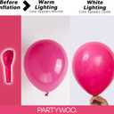 PartyWoo Hot Pink Balloons 100 pcs Different Sizes of 36 18 12 10 5 Inch Magenta Fuchsia Dark Pink Balloon Arch Kit Garland for Valentine's Day Baby Shower Princess Birthday Party Decorations Pink-Y12