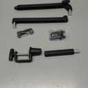 Low Profile Mic Arm 15cm Extra Riser Adjustable Mic Boom Arm Metal Desk Mounted Microphone Stand Cable Management Flexible Microphone Holder for Podcast Streaming Gaming Desktop (Black)