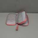 FYY Electronic Organizer, Electronic Accessories Carry Case Portable Waterproof Pouch Double Layers Storage Bag for Travel Cable, Cord, Charger, Phone, Earphone, Medium Size, Pink