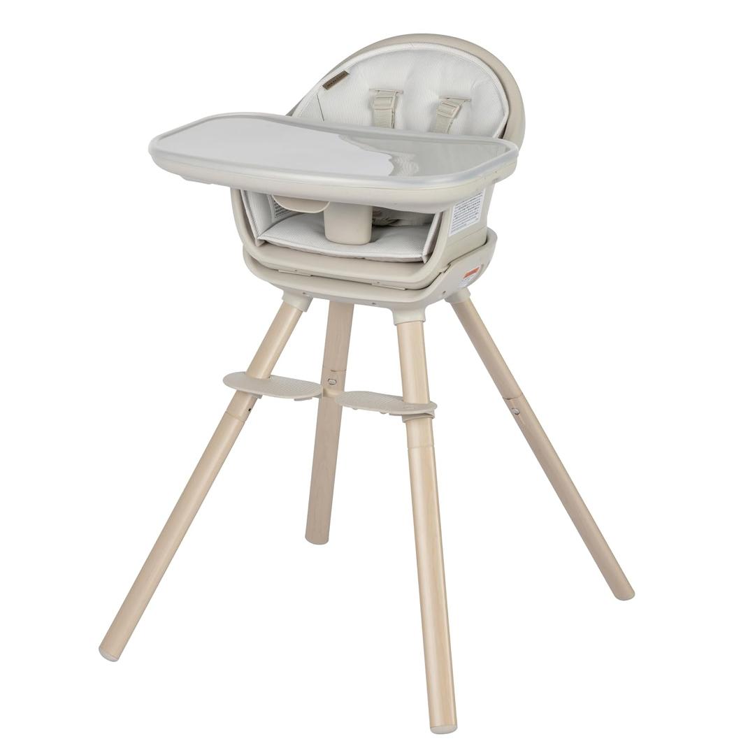 Maxi-Cosi Moa 8-in-1 High Chairs for Babies and Toddlers, Machine Washable Infant High Chair, Compact, Convertible High Chair Lightweight Design, Classic Oat