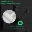 MYOYAY 24In Toilet Safety Rails Wall Mount Floor Support Foldable Toilet Grab Bar Handicap Grab Bars Rails Non-Slip Stainless Steel Flip Up Grab Bar Fluorescent Handrails for Seniors Disabled Pregnant