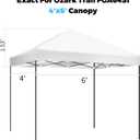 Upgraded Replacement Canopy Top Cover Only - Compatible with Ozark Trail FGA64S1 4'x6' Pop Up Canopy, Rainproof & UV-Resistant 420D Silver Coated Oxford Fabric (White)