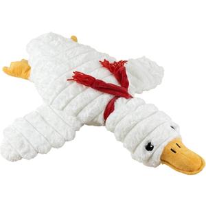 Pet Lou 36 Inch Goose Dog Toy, Plush Squeaky Dog Toy with Crinkle and Grunter, Interactive Dog Toy for Puppies and Dogs, White