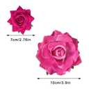 Topbuti Rose Hair Clip Flower Hairpin Brooch Floral Clips, 4 Pcs Fabric Rose Flowers Hair Clips Mexican Hair Flowers Pin up Headpieces for Woman Girl Wedding Party Mother's Day (Hot Pink)