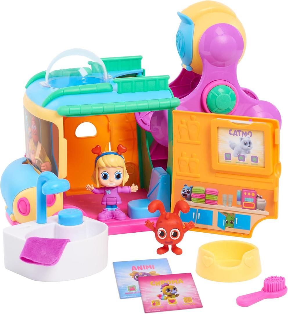 Just Play Morphle Magic Pet Mobile 12-Piece Figures and Playset, Special Effects Play, Poseable Figurines, Kids Toys for Ages 3 Up