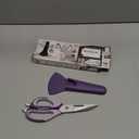 Multifunction Kitchen Food Scissors, Detachable Stainless Steel Heavy Duty Culinary Scissors, 7-in-1 Household Shears with Magnetic Holder, for Cut Poultry Meat Bone Vegetables Fruit Seafood (purple)