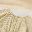 YOUNGER TREE Kids Toddler Baby Girls Summer Outfit Off-Shoulder Sunflower Overall Romper Jumpsuit Short Trousers Clothes (12-18 Months, Beige)