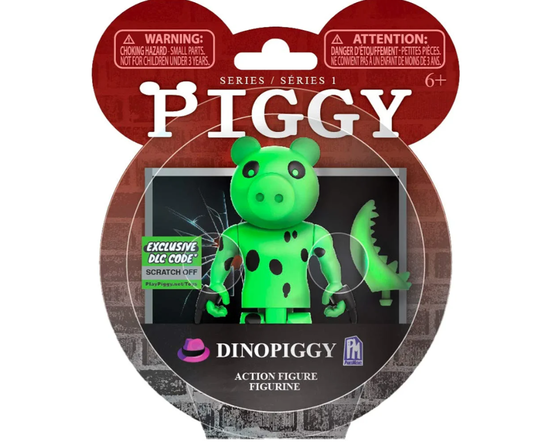PIGGY Action Figure - Dinopiggy Articulated Buildable Action Figure Toy, Series 1 Collectible