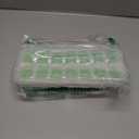 Ice Cube Tray with Lid, 4 Packs 56 Cubes Durable Stackable Ice Cube Trays for Freezer with Removable Lids, Easy-Release Plastic & Silicone Ice Tray for Cocktail, Coffee (Green)