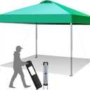 6x6 Pop Up Canopy Tent Instant Canopy for Party Portable Beach Tent Sun Shelter Heavy Duty Steel Frame Outdoor Canopy, Green