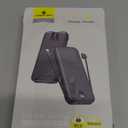 Portable Charger, 12000mAh 22.5W Fast Charging Power Bank with Built-in Cables & Wall Plug, Travel Essentials External Battery Pack, USB C Battery Phone Charger for iPhone, iPad, Samsung Black