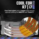 Cooler Master Hyper 212 Spectrum V3 ARGB CPU Air Cooler 4 Copper Heat Pipes, 120mm High Performance PWM Fan, Low Noise & Easy Installation, AMD AM5/AM4 & Intel LGA 1851/1700/1200