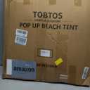 TOBTOS UPF 50+ Pop Up Beach Tent, Easy Set Up Beach Umbrella, Sun Shelter for 2-3 People UV Protection Portable Sunshade, Baby Canopy Cabana, Lightweight with Carry Bag, 78"L x 59"W x 53"H