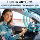 Universal Car Radio Antenna for AM/FM HD Radio - Hidden Windshield Adhesive Patch Antenna with DIN Plug, Compatible with Car Truck SUV Boat Stereo Receivers & Amplifiers