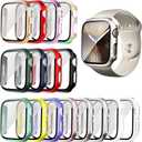 [16 Pack Hard PC Case with Screen Protector Compatible for Apple Watch Series 7/8/9 41mm, Full Edge All Around Protective Bumper Anti-Scratch Frame Cover for iWatch Smartwatch Accessories