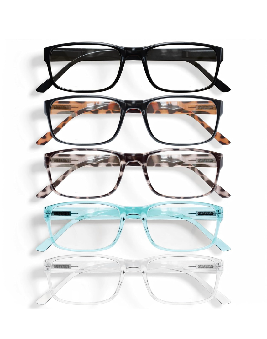 Gaoye Professional Reading Glasses for All Day - Computer Readers with Blue Light Protection - Value Pack, +1.5