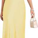 Women's Summer Satin Dress Elegant Cowl Neck Adjustable Spaghetti Strap Wedding Guest Cocktail Party Maxi Dresses