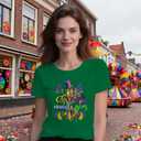 Women's Mardi Gras Shirt Nola Carnival Party T-Shirt Fat Tuesday Tee Tops (XXL)