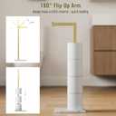 Homevacious Gold Toilet Paper Holder Stand Marble Base SUS 304 Stainless Steel Freestanding Tissue Roll Holder for Bathroom Rustproof Storage for 4 Rolls Brushed Gold