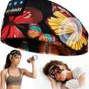 LC-dolida Sleep Headphones Headband Bluetooth 5.4, Sports Headband Earphones Wireless with Speaker Microphone USB C for Women Sleeping Gift Workout Jogging Yoga Insomnia Travel Meditation, Butterfly