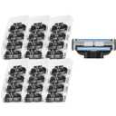 24 Pcs Razor Blade Refills for Men,Compatible with Ma-ch 3 Razor Blades Refill Disposable Blade Manual Beard Trimmer Safety Replacement Shaver Heads Set